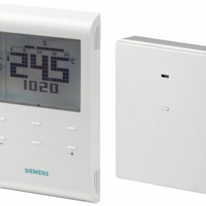Thermostat d'ambiance programmable sans fil radio commandé RDE - Emetteur RDE100.1RF + Récepteur RCR100.RF