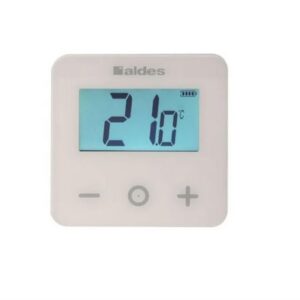 Thermostat d'ambiance sans fil à transmission par onde radio et touches tactiles - Alimentation 2 piles standard type AAA 1,5