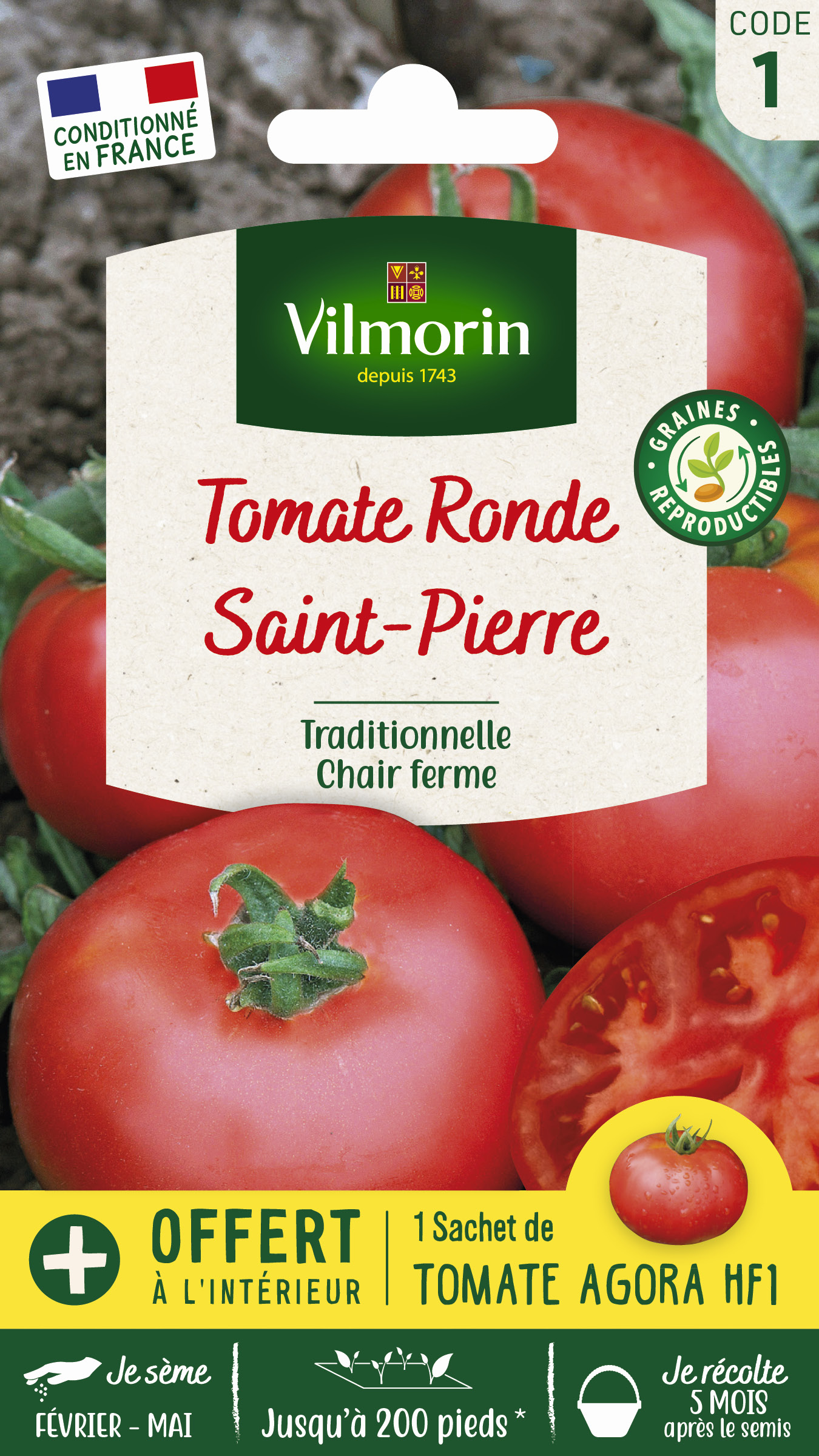 Tomate Saint-Pierre + échantillon Agora HF1