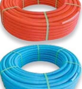 Tube PER PEX-b prégainé - Ø25x2,3mm couronne 50ML - rouge