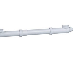 Tubulure avec siphon extraplat intégré et rallonge pour évier - Blanc