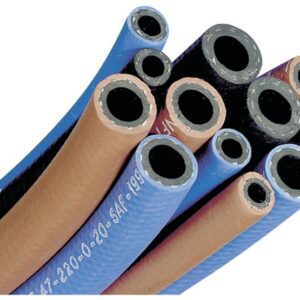 Tuyau de gaz en caoutchouc simple Ø 6,3 x 12 mm pour oxygène - long.10 m - 10 bars GCE CHARLEDAVE W000010057