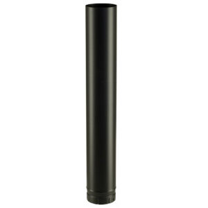 Tuyau droit émaillé - Elément 100 cm - Diamètre 80 mm - Couleur : Noir Mat
