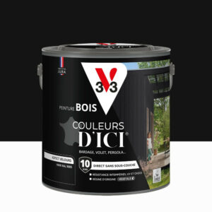 Peinture extérieure bois V33 Couleurs d'ici, noir ral 9005 velours 2l