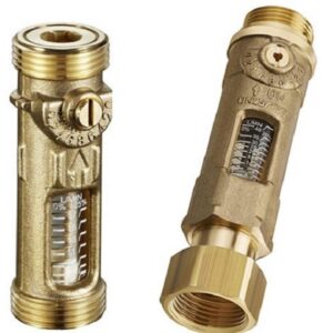 Vanne d'équilibrage avec affichage du débit HYCOFLOW VTB - DN25 - Débit : 5-40 l/min - Longueur : 143 mm - Diamètre : G1- Clés : 38 pour SW1 et 36 pour SW2