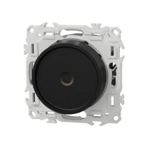 Variateur de lumière rotatif 2 ou 3 fils Noir onyx Schneider Odace