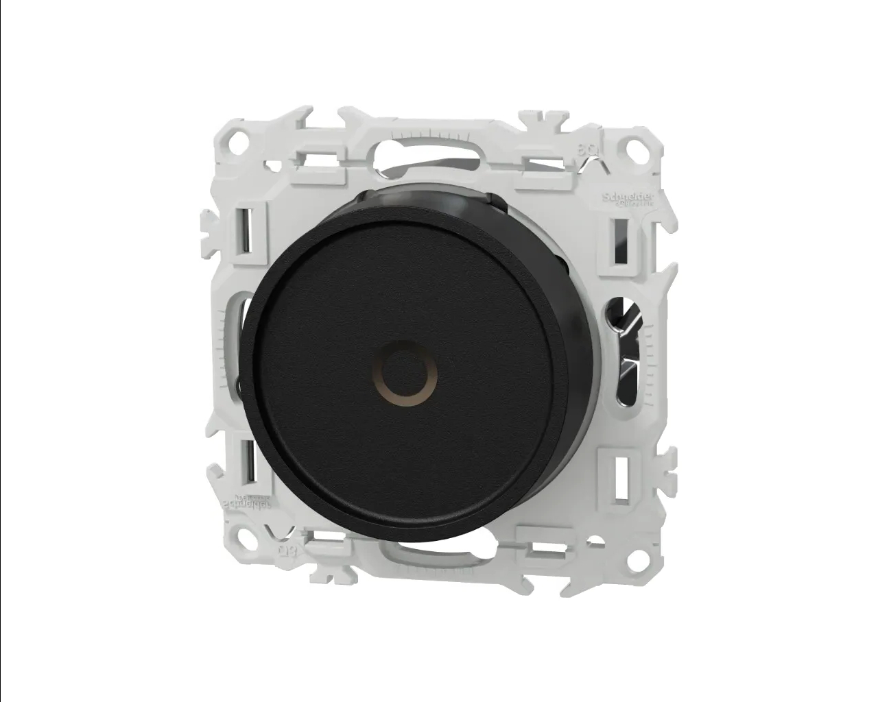 Variateur de lumière rotatif 2 ou 3 fils Noir onyx Schneider Odace