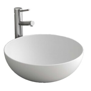 Vasque à poser ALTIRO - Diamètre: 39 cm - Hauteur: 14,5 cm - Couleur : blanc mat