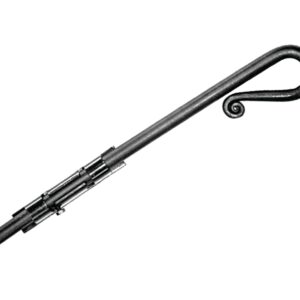 Verrou à douille rustique à visser étroite noire 16 x 400 mm MERMIER M-464402