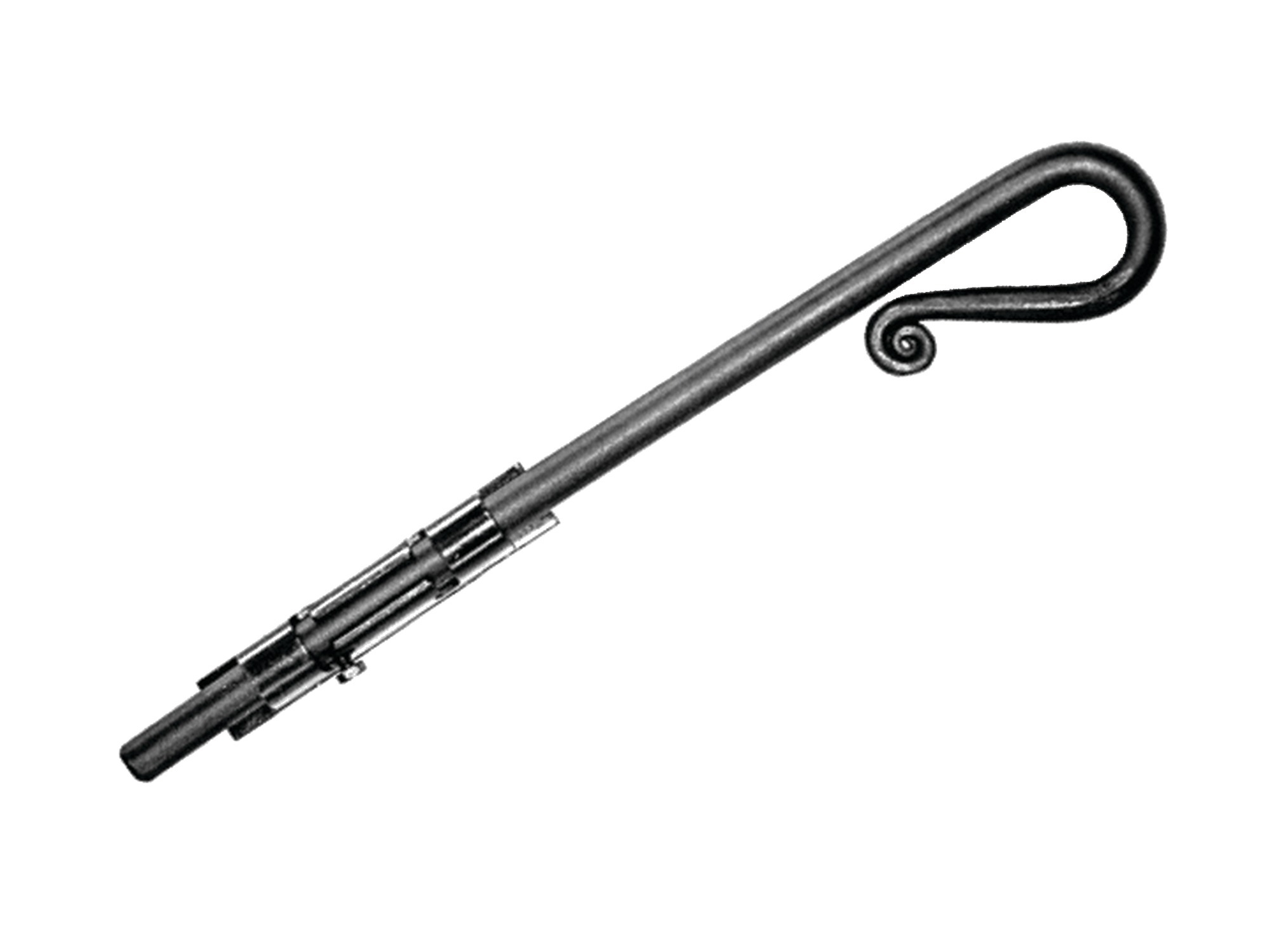 Verrou à douille rustique à visser étroite noire 16 x 400 mm MERMIER M-464402