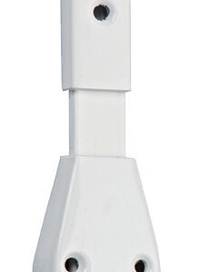 Verrou à plaquer 280 mm époxy blanc 350+gache MAP MAP-280BLANC350