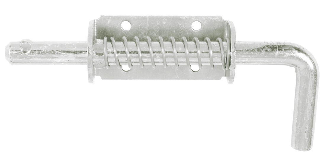 Verrou pistolet à ressort 14 mm inox zingué blanc JARDINIER MASSARD 522381