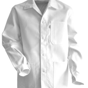 Veste de peintre ROULEAU coton sergé blanche T.2=S LMA LEBEURRE 200244-T2