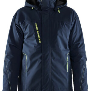 Veste hiver stretch 4D bleu marine foncé/jaune fluo TM BLÅKLÄDER 448419178633M