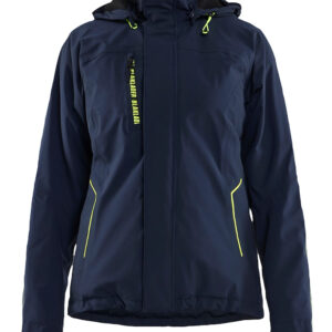 Veste hiver stretch 4D femme bleu marine foncé/jaune fluo TXL BLÅKLÄDER 440819178633XL