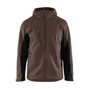 Veste Softshell à capuche marron/noir TS BLÅKLÄDER 475325167899S
