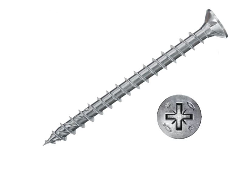 Vis à bois empreinte Pozidriv 6x60, boite de 200 Fischer