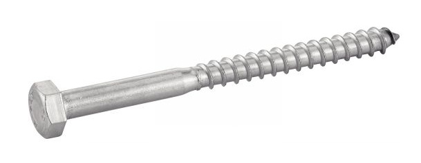 Vis à bois tête hexagonale inox A2 DIN 571 6x130 boîte de 100 ACTON 623046X130