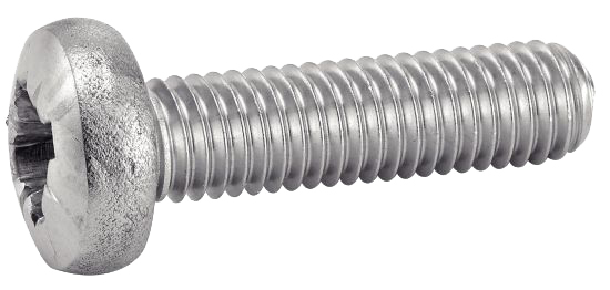 Vis à métaux tête cylindrique bombée pozidrive A4 DIN 7985 5X60 boîte de 200 ACTON 642165X60