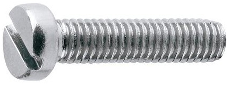 Vis à métaux tête cylindrique fendue en acier zingué GFD - 512122