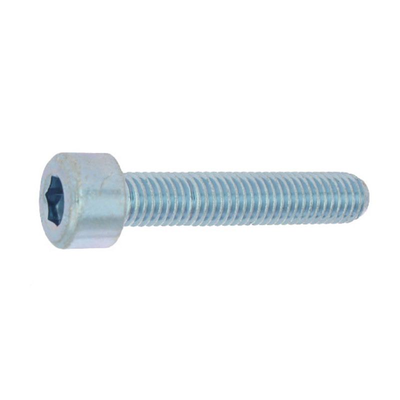 Vis à métaux tête cylindrique hexagonale creuse acier zinguée blanc classe 8.8 DIN 912 4X8 boîte de 200 CHC4X8ZING