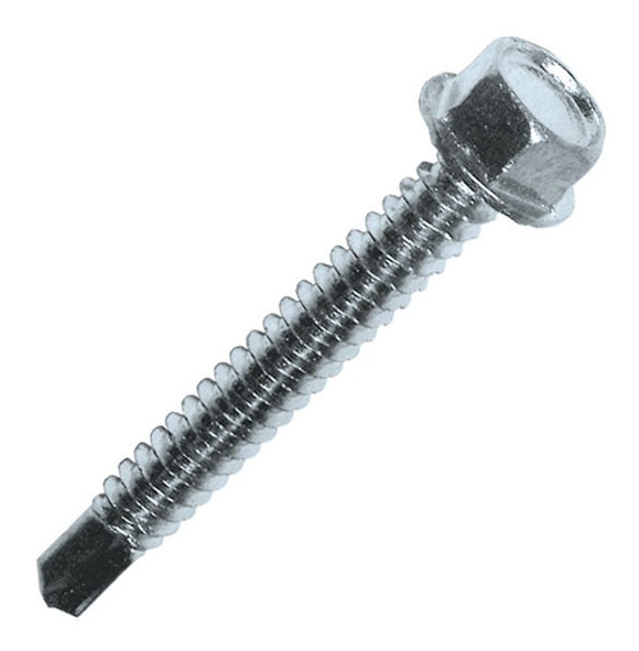 Vis autoperceuse acier zingué blanc tête hexagonale 6,3 x 150 mm boîte de 50 SCELL-IT THT10-63150