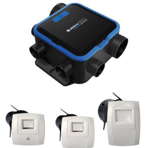 VMC hygroréglable EasyHome Hygro Compact Premium MW + bouches BAHIA Curve Elec - EasyHome Hygro Compact Premium MW