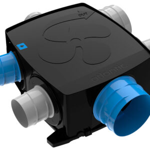 VMC simple flux autoréglable intelligente AUTOCOSY iH FLEX - Longueur: 379 mm - Largeur: 372 mm