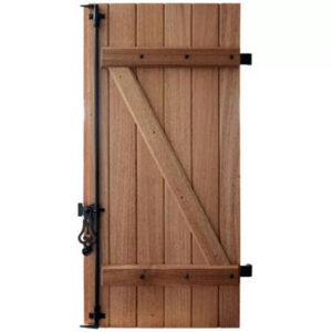 Volet battant à cadre BOIS Exotique Rouge 33 mm 4 vantaux