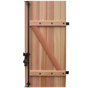 Volet battant BOIS Red Cedar Lames Verticales 27 mm 4 vantaux