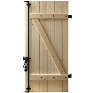 Volet BOIS Sapin du nord Lames Verticales 27 mm 1 vantail