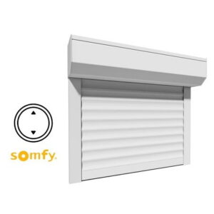 Volet Roulant ALU Electrique (lames 8×40 mm) - Motorisation SOMFY Filaire avec interrupteur
