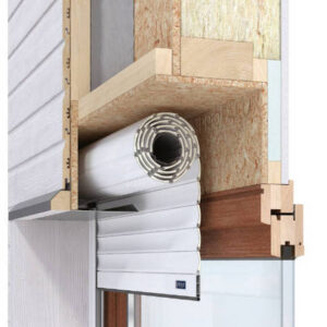 Volet Roulant MOB (ossature bois) ou ITE, sans coffre, Lames PVC 40 mm Motorisation filaire avec interrupteur