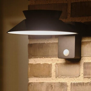 Applique solaire avec détecteur, 400 Lumens, Justina noir NORDLUX