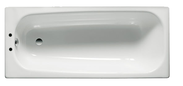 Baignoire avec pieds CONTESA 170 x 70 cm percée 2 trous en acier blanc ROCA A235897000