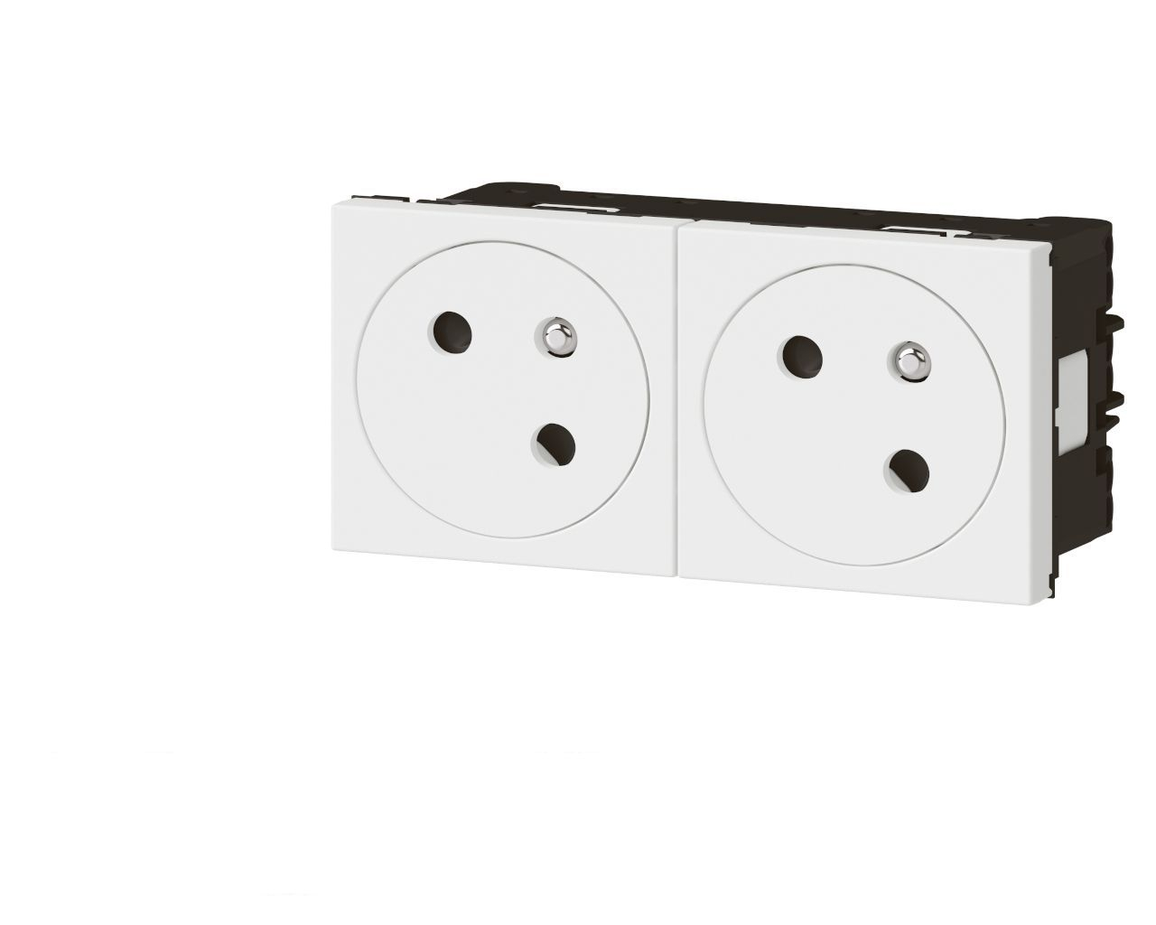 Bloc de prise de courant double 16A 2P+T Legrand Mosaic surface