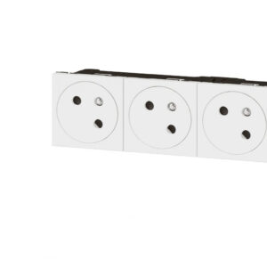 Bloc de prise de courant triple 16A 2P+T Legrand Mosaic surface