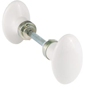 Bouton double ovale carré de 6 mm finition nickelé MERIGOUS V323311100G