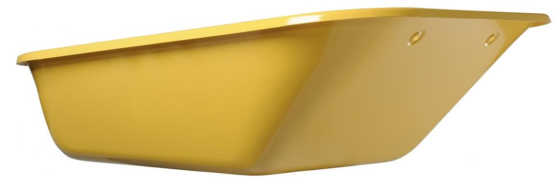 Caisse peinte jaune 160 L 6 trous - pour brouette Expert Cargo 160