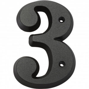 Chiffre 3 en zamak mat H.8 x l.4.5 cm
