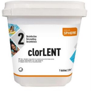 Chlore lent AQUASPHERE - Seau de 5 kg (galets de 250gr)