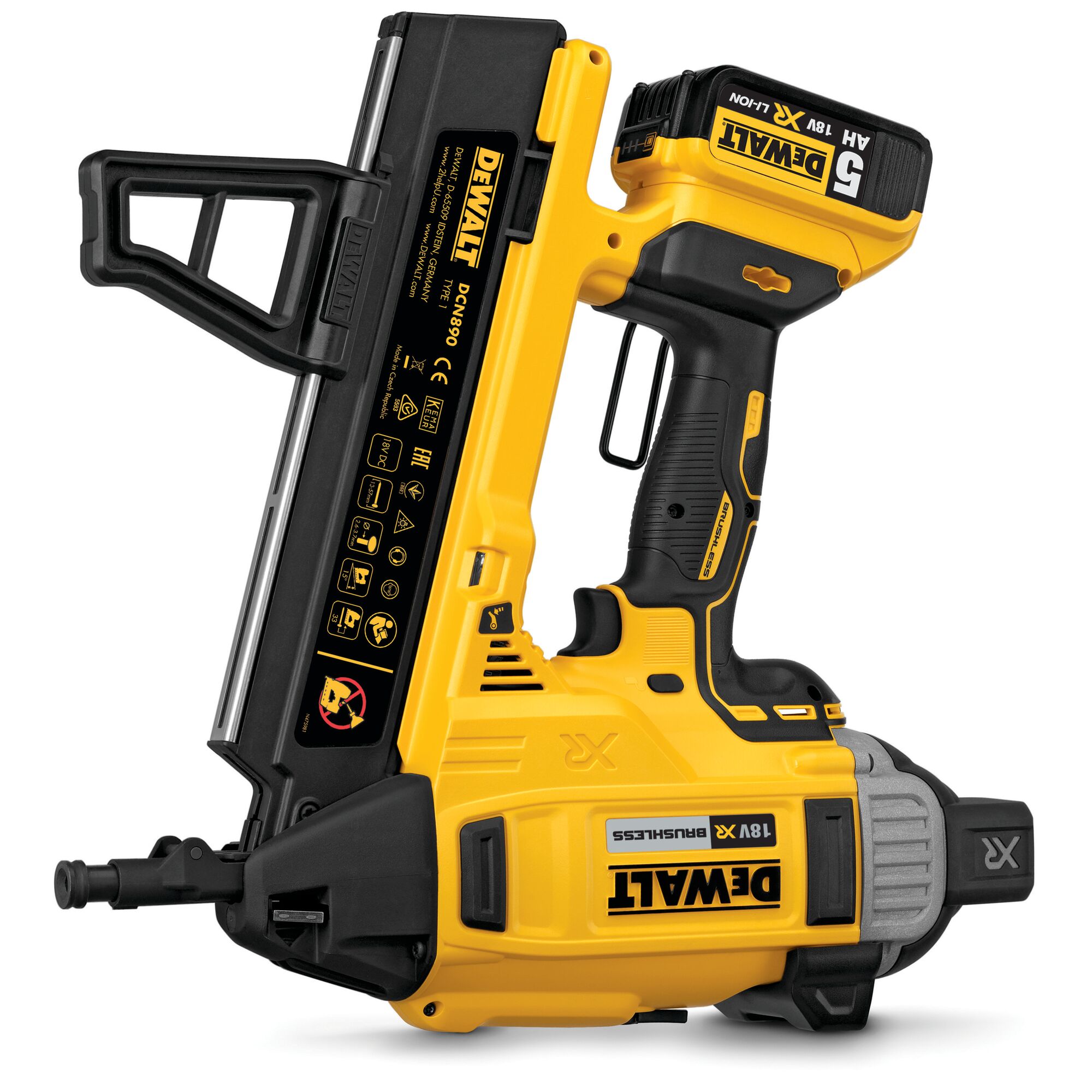 Cloueur béton et acier 18 V XR Brushless (sans batterie ni chargeur) DEWALT DCN890N-XJ