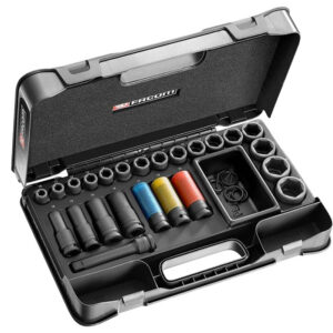 Coffret à douilles à chocs 1/2'' impact 6 pans 10 - 32 mm FACOM NS.550B