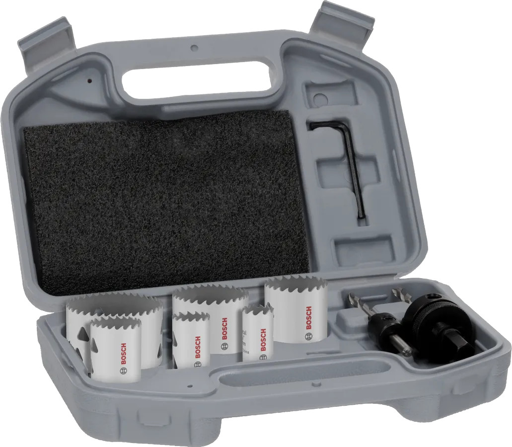 Coffret de 6 scies trépans Multi Material HSS vissée D 20 - 25 - 35 - 40 - 51 - 68 mm BOSCH 2608594616