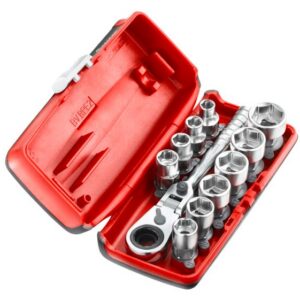Coffret douilles 1/4'' hexagonales 6 pans métriques + cliquet 11 mm FACOM RXPICOPB