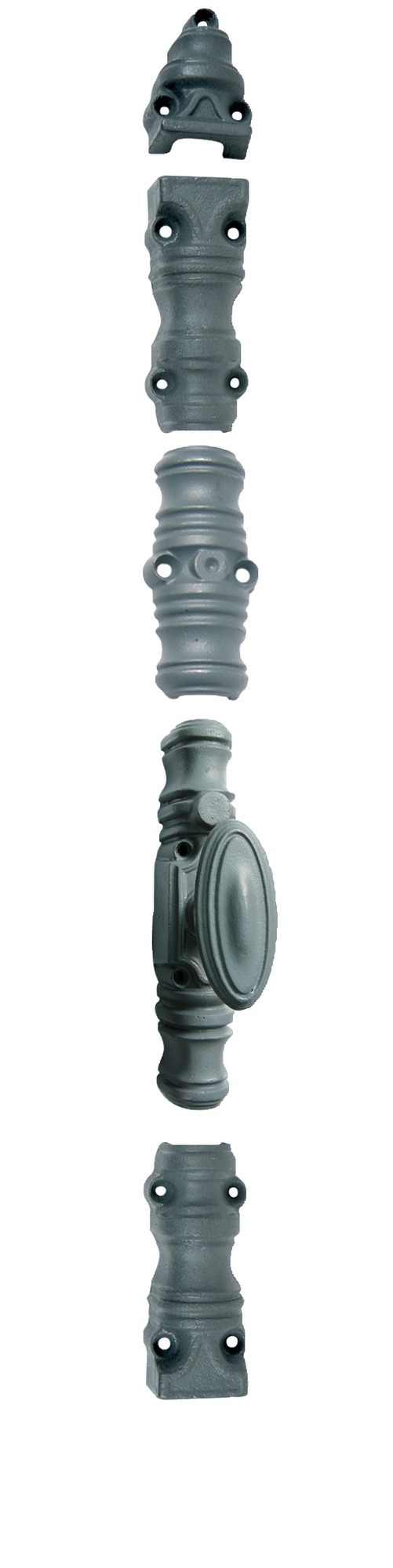 Crémone classique pour porte cochère diamètre 22 RY220 finition apprêt bouton standard JARDINIER MASSARD J042400