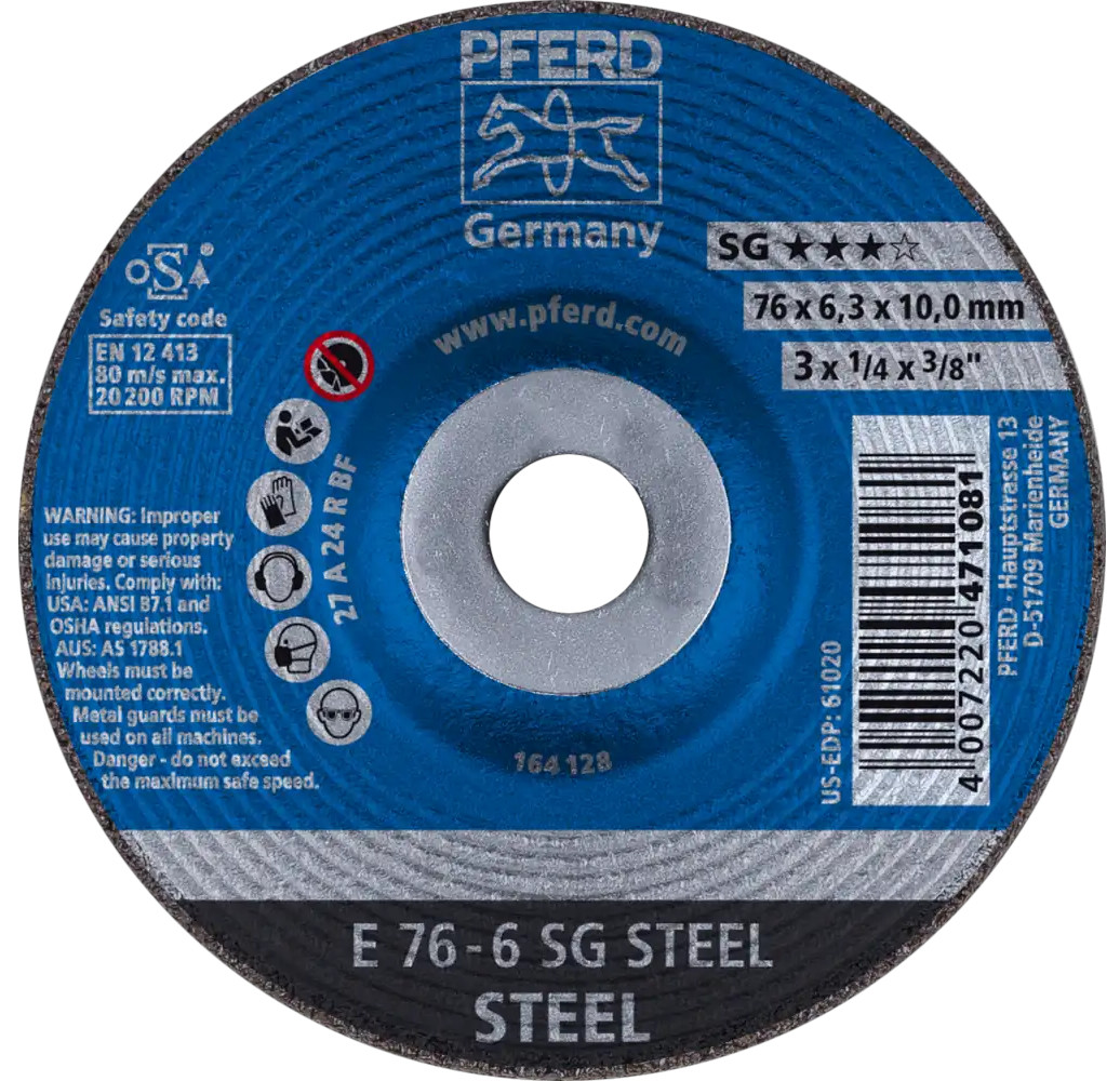 Disque meuler E76-6 A24 R SG/10.0