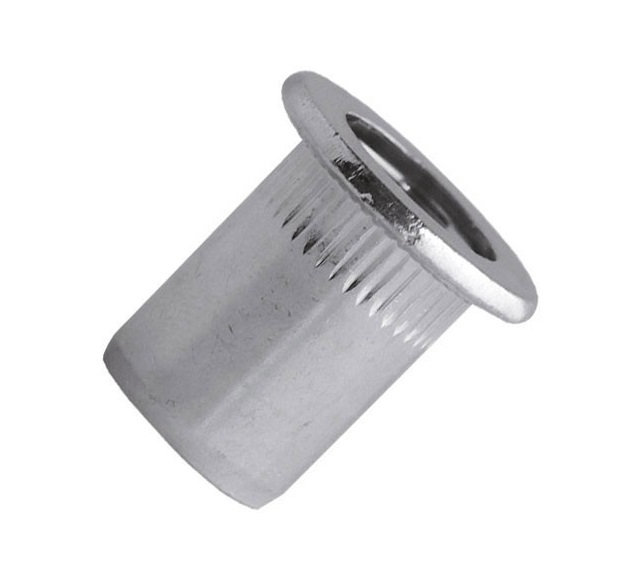 Écrou à sertir cranté acier zingué - tête plate M6-45 SCELL-IT TCD0645