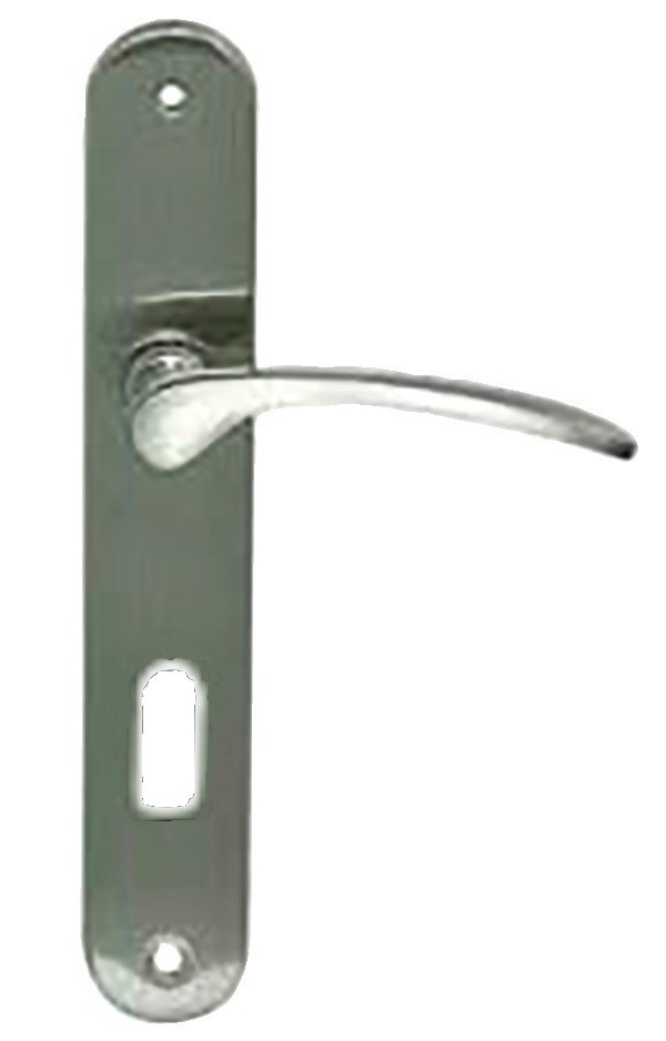 Ensemble de poignée clé L SARA laiton nickelé mat CADAP 001591/19BF