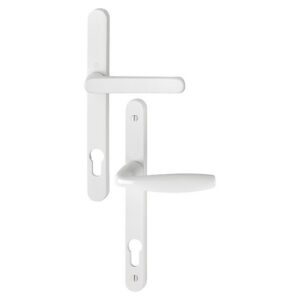 Ensemble sur plaque carré 8 mm à montage rapide entraxe 92 mm New York type CLE I à saillie réduite finition blanc HOPPE 3397939